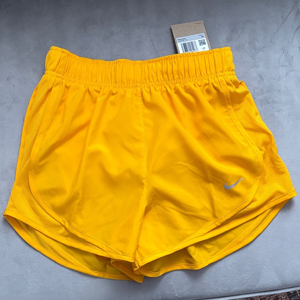 Nike Women's Bright Yellow Athletic Shorts